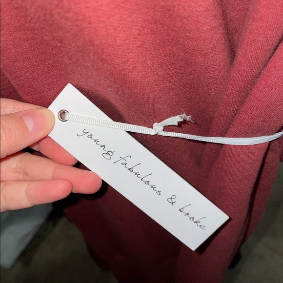 NWT Young Fabulous & Broke Turtle Neck Slit Zipper Sweater Dress Rust Red, M - Picture 9 of 12